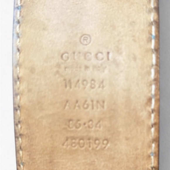 Gucci Light Blue and Silver Logo Belt - Picture 4 of 6